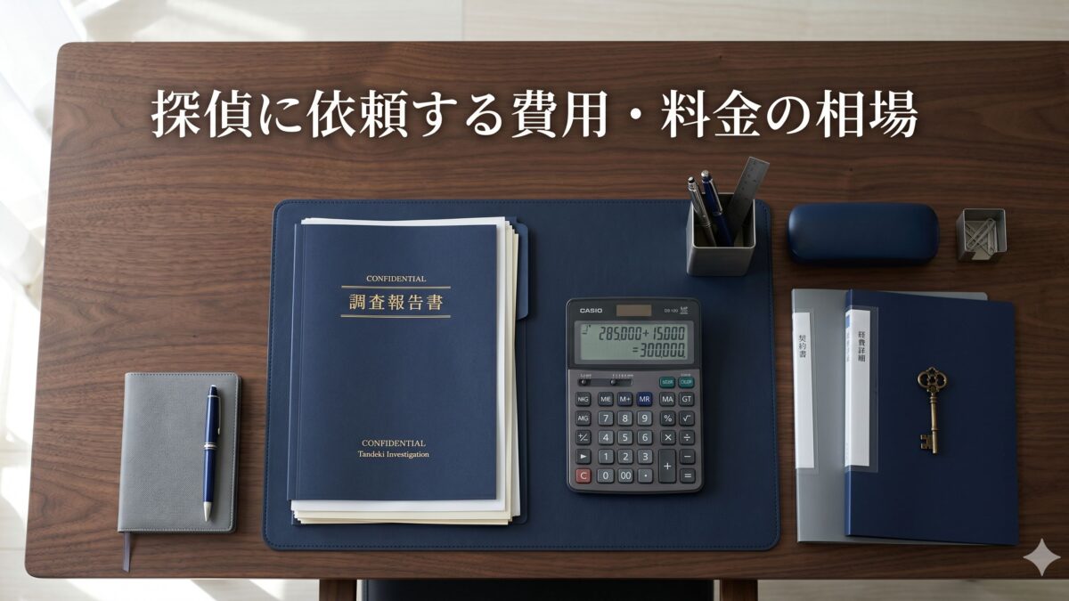 探偵に依頼する費用・料金の相場｜調査の種類別に内訳と注意点を解説