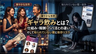 ギャラ飲みとは？仕組み・報酬・パパ活との違い、そして知られていない闇と依存リスク