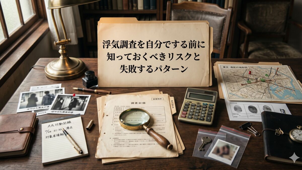 浮気調査を自分でする前に知っておくべきリスクと失敗するパターン