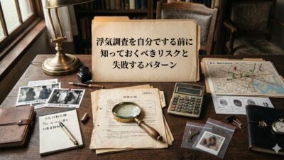 浮気調査を自分でする前に知っておくべきリスクと失敗するパターン