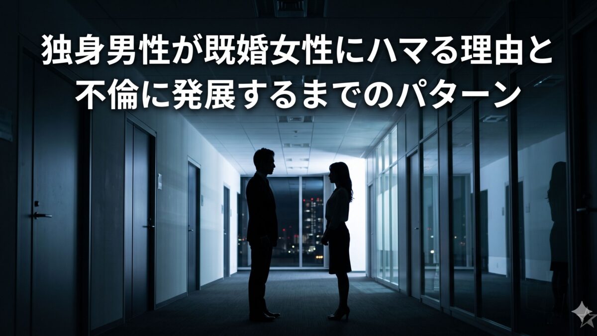 独身男性が既婚女性にハマる理由と不倫に発展するまでのパターン